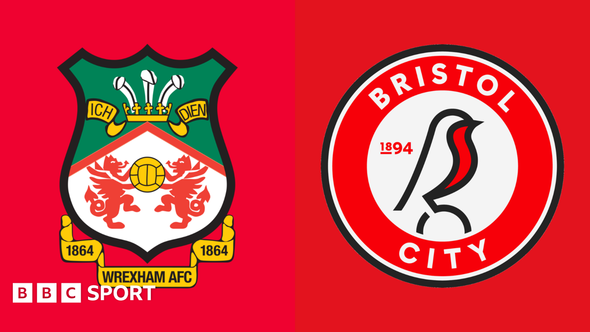 Side-by-side of Wrexham and Bristol City club badges