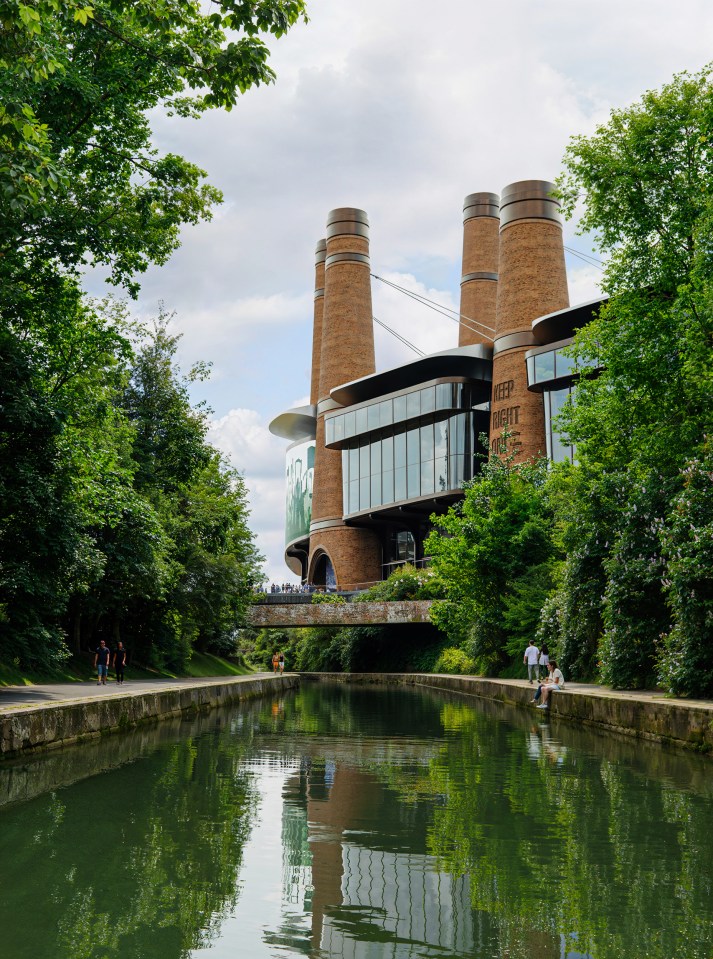 Birmingham Powerhouse Stadium overlooking the canal, showcasing modern architecture and urban landscape.