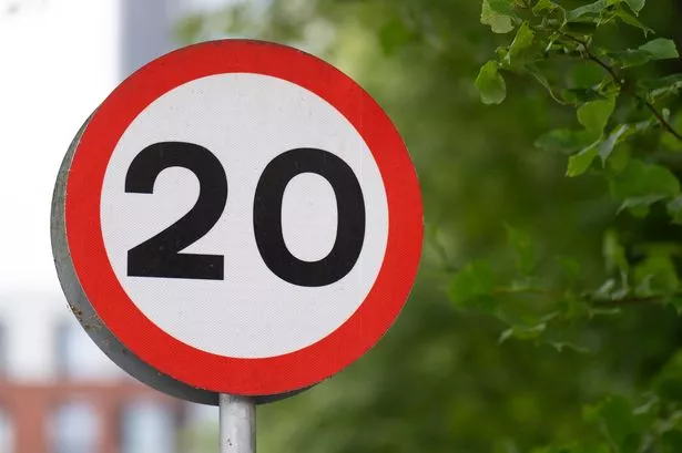 A generic picture of a 20mph speed limit sign