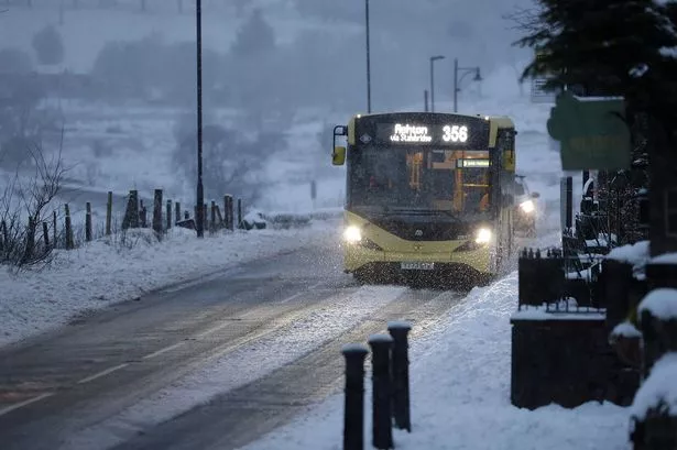 Snow in Saddleworth, Oldham , Greater Manchester . 6 January 2025