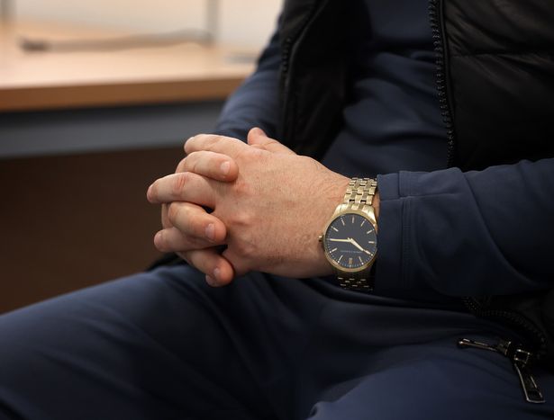 Anonymous images of a domestic abuse perpetrator at Trafford House , Stretford , Manchester . 14 October 2025 .