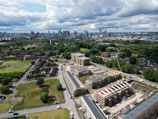 Victoria North Manchester development images of Collyhurst Village and surrounding areas for long read . 18 July 2025
