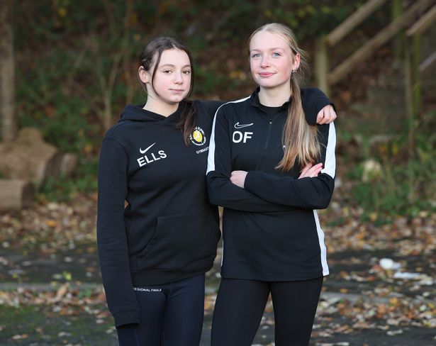 Ellie Gray, left, with fellow pupil Olivia