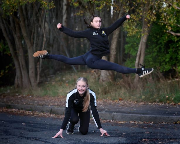  Olivia with gymnast pupil Ellie Gray