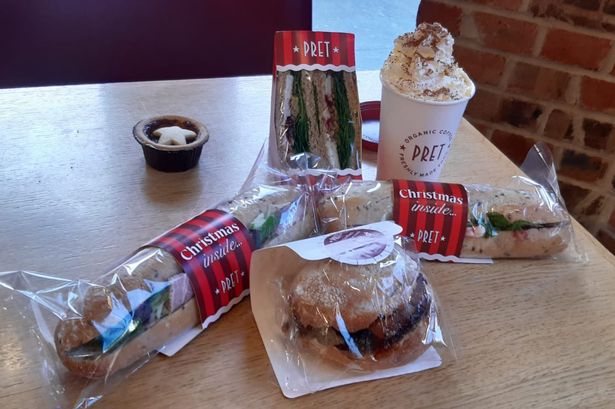A selection of Pret's Christmas menu