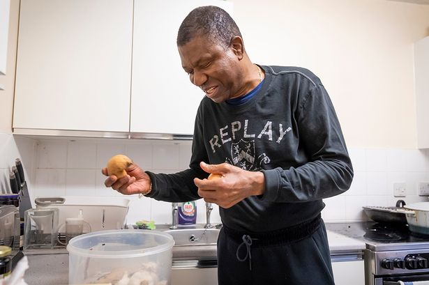 A man doing chores at home