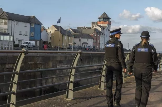 Police in Portishead.