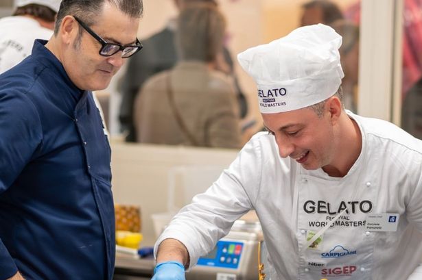 Daniele Panunzio competing at the Gelato World Masters
