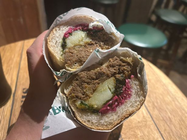 The sandwich is packed full of flavour and ingredients