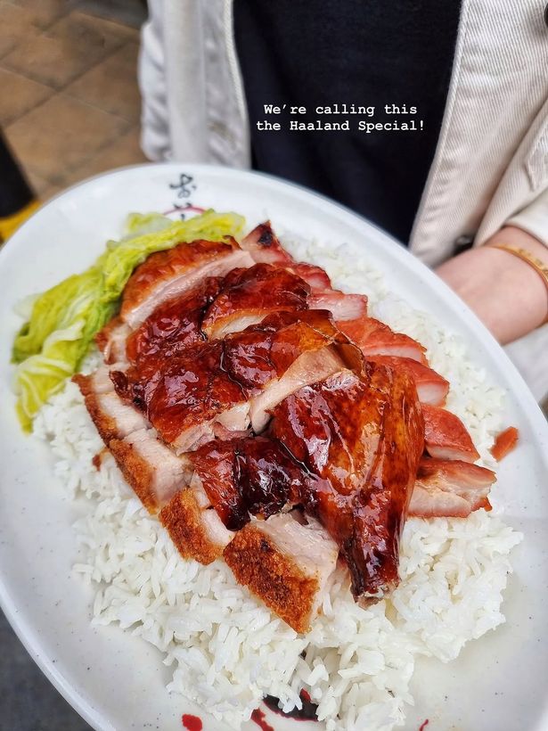 The restaurant's Triple Roasted Meats with Boiled Rice will also be known as their Haaland Special