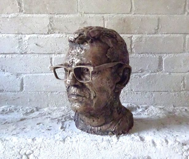 The bronze bust of Andy Burnham took 40 hours to complete
