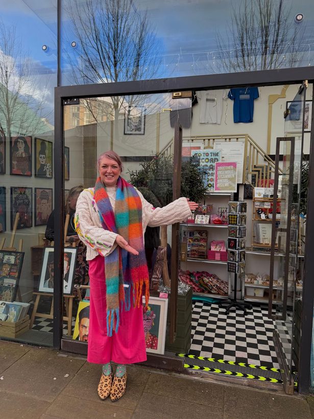 Founder Lexi outside the Eclektika pop-up at the Corn Exchange