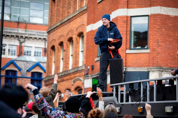 Aitch performed in Stevenson Square in the Northern Quarter in April ahead of his album release