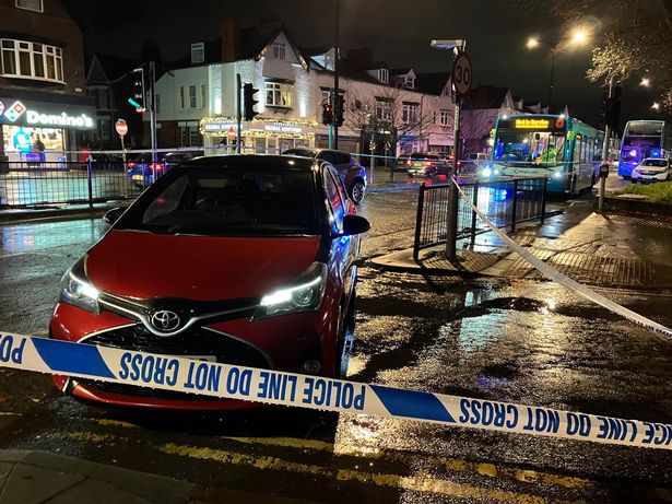 Emergency services at the scene on Allerton Road