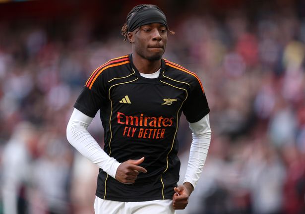 Noni Madueke prior to the Premier League match between Arsenal and Manchester City at Emirates Stadium. 
