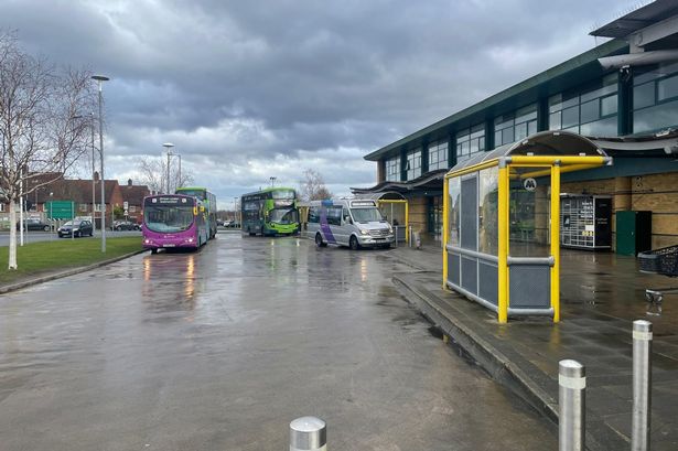 Bus stops outside Morrisons in Speke