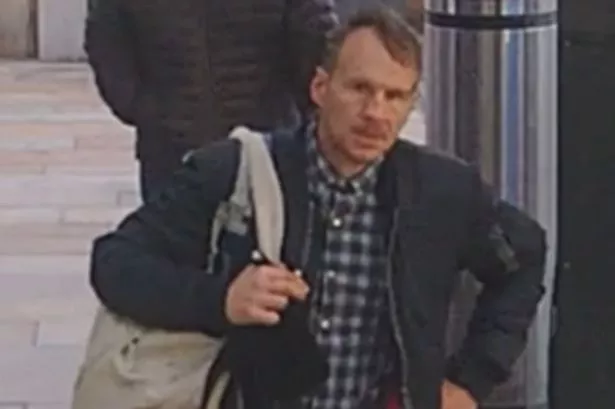 Merseyside Police has shared this image of a man they want to speak to after a rare artwork was stolen from St George's Hall