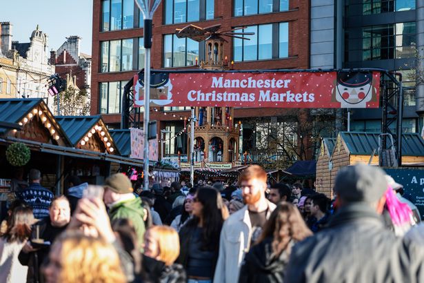 The first Saturday of Manchester Christmas markets was a busy one, as people came out to enjoy the winter sunshine.