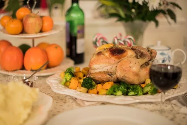 Christmas chicken dinner
