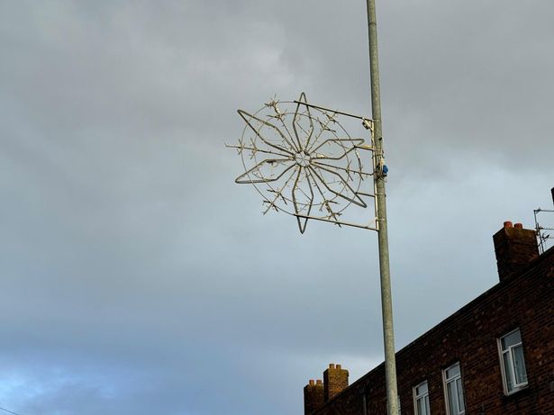 Christmas decorations along Kirkstone Road North in Litherland