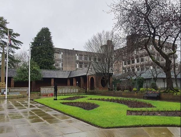 Current view of Parkfield House in Middleton from the Garden of Remembrance
