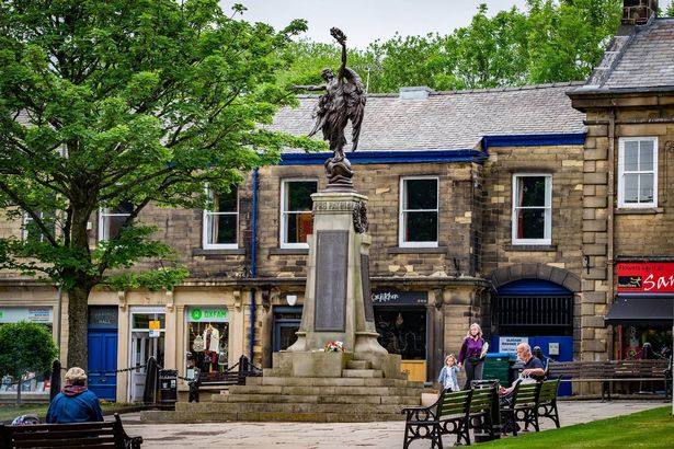 Pictured is the Glossop Cenotaph in Norfolk Square.