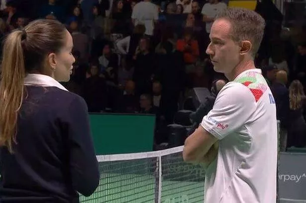 The Davis Cup final being halted