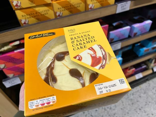 The new M&S Banana & Salted Caramel Cake
