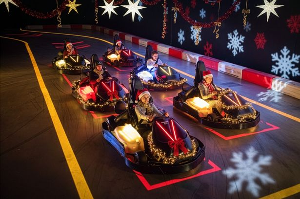There's a new festive race track at Chaos Karts in Manchester 
