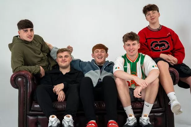 The Bov Boys (from left) Tays, Chazza, Ginge, Heinz and Jakey