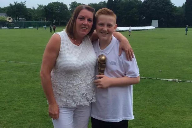 Angry Gingle, real name Morgan Burtwistle, with his mum Michelle 