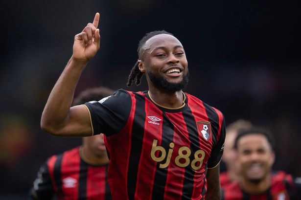 Semenyo celebrates for Bournemouth.