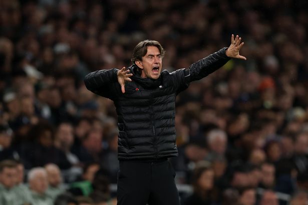 Thomas Frank during the Premier League match between Spurs and Chelsea at the Tottenham Hotspur Stadium