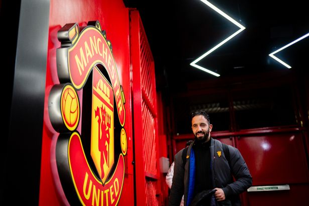 Ruben Amorim arrives at Old Trafford for Manchester United vs Everton