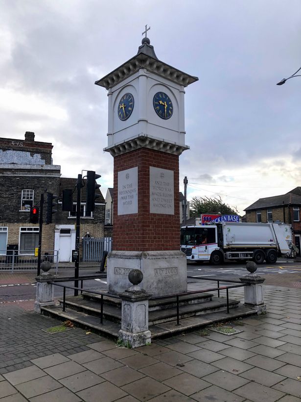 The Goodmayes Clock Tower which was built to commemorate the millennium
