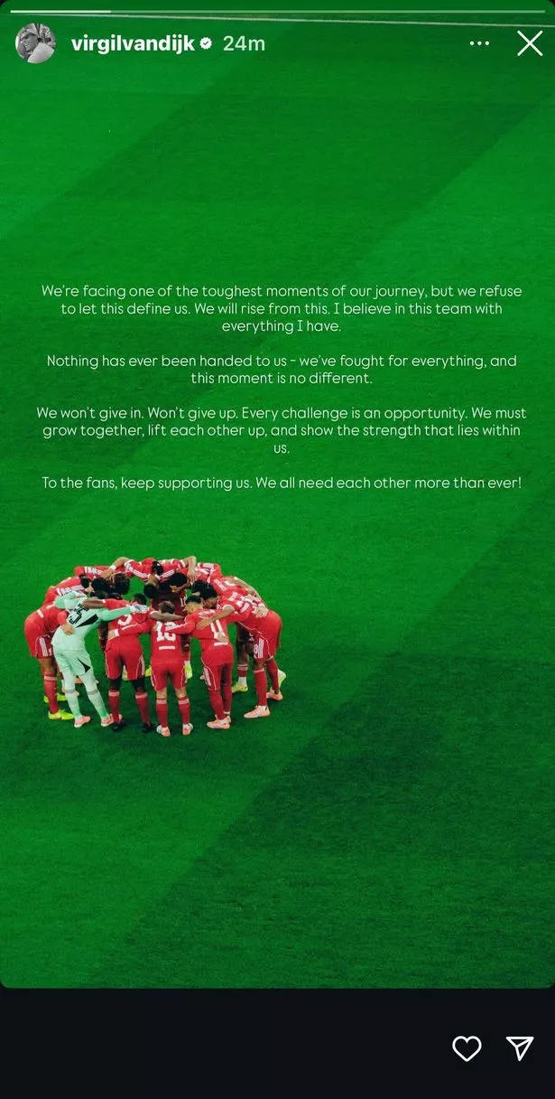 Virgil van Dijk issued a passionate response to Liverpool's slump.