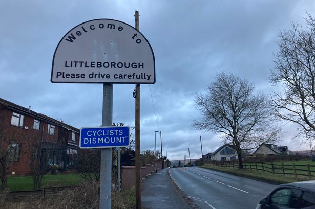 Sign welcoming people into Littleborough