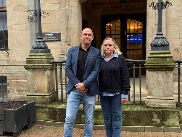 Louis Watkiss's mum and dad, Chris and Natalie (pictured outside Stafford Coroner's Court) spoke of their 'anger and disappointment' after coroner, Fiona Gingell, said there would be no formal inquest in open court into their son's death  