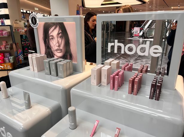 The dedicated Rhode stall in Liverpool ONE's Sephora