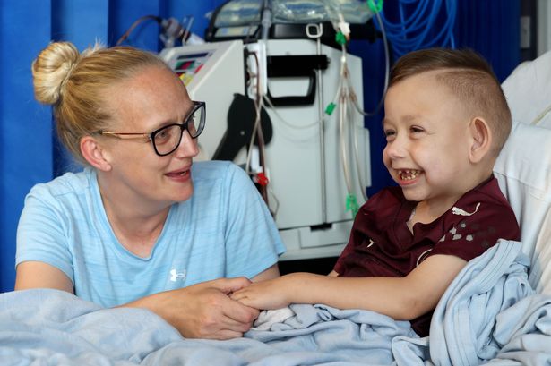 Patrick with his mum Jade Brown