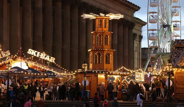 Liverpool Christmas Markets at St Georges Hall Plateau and gardens