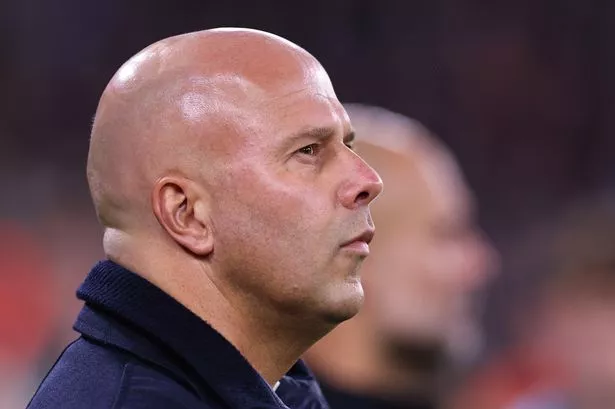 Arne Slot during a Liverpool game