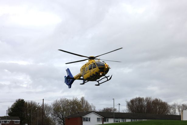 Air ambulance leaves the scene close to Highsted Road following a medical episode