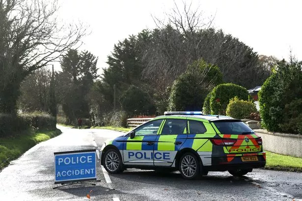 The scene where a man and a woman sadly died following a road traffic collision in Glenavy on Saturday