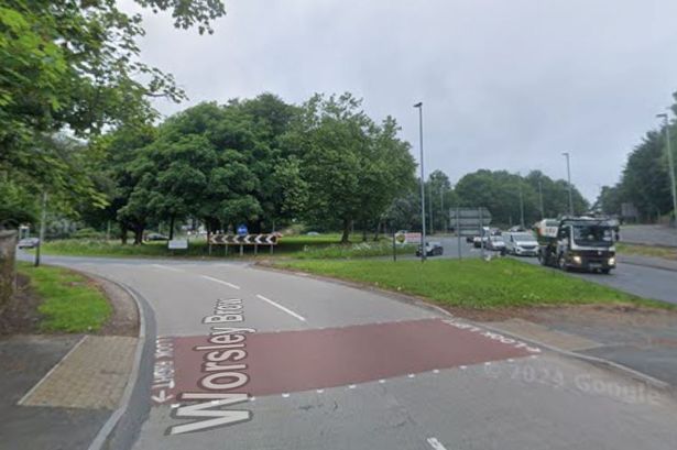 Worsley Brow in Worsley, Salford, near junction 13 of the M60 (Image Google Maps)