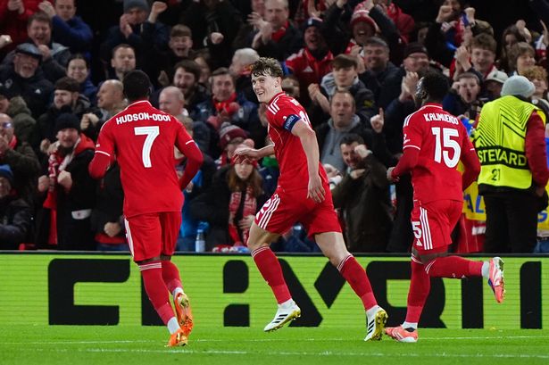Nottingham Forest's Ryan Yates (centre) celebrates scoring against Malmo