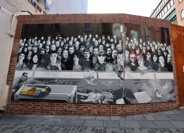 The new mural of 100 musicians on Mathew Street 