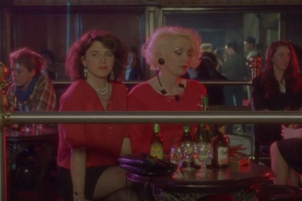 Alexandra Pigg as Elaine and Margi Clarke as Teresa in the State nightclub in a scene in Letter to Brezhnev