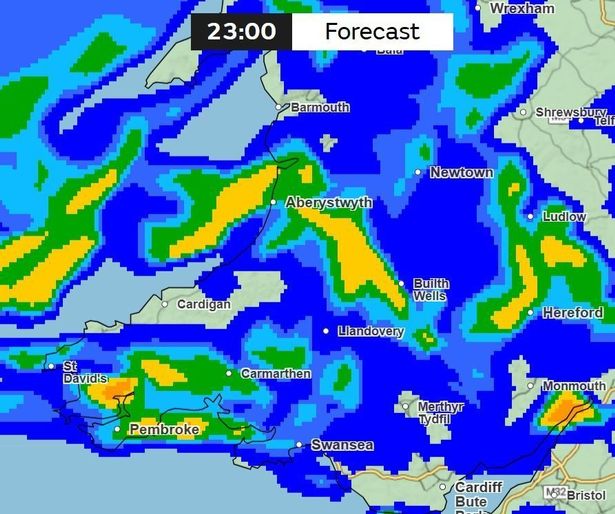 Welsh weather map