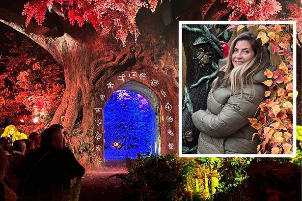 Main pictures shows part of Lapland Manchester. An inset picture shows DIanne Bourne at the entrance